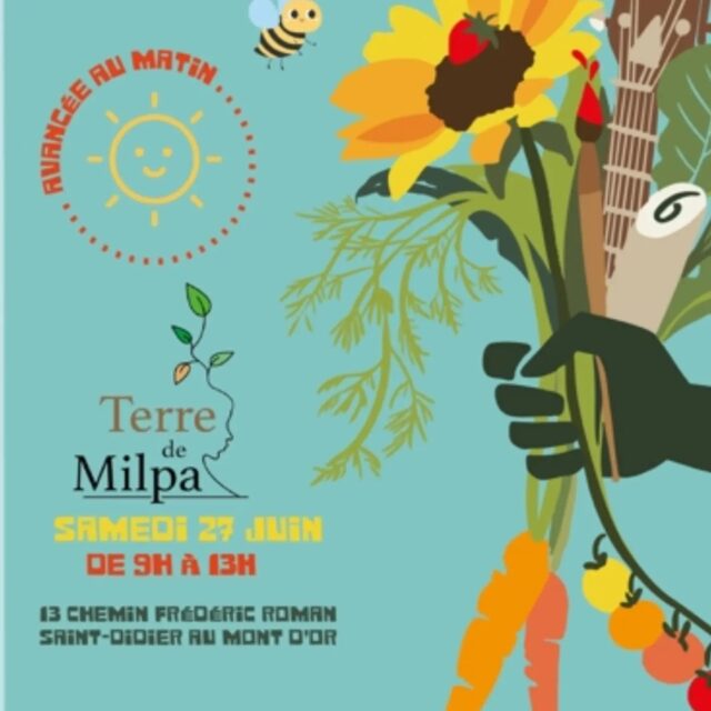 Fortes chaleurs : la fête de l'été aura lieu le MATIN du samedi 27 Juin !

On prend les mêmes activités trop chouettes et on adapte le programme pour se donner RDV "à la fraîche", de 9h à 13h, le samedi 27 juin.

RDV à la ferme, 13 chemin Frédéric Roman, St-Didier-au- mont-d'or.
Parking sur place réservé aux personnes à mobilité réduite.
>> Parking en centre ville (10 min a pieds)

Fortes chaleurs : la fête de l'été aura lieu le MATIN du samedi 27 Juin !

On prend les mêmes activités trop chouettes et on adapte le programme pour se donner RDV "à la fraîche", de 9h à 13h, le samedi 27 juin.

RDV à la ferme, 13 chemin Frédéric Roman, St-Didier-au- mont-d'or - 9h-13h

Parking sur place réservé aux personnes à mobilité réduite.
>> Parking en centre ville (10 min a pieds)